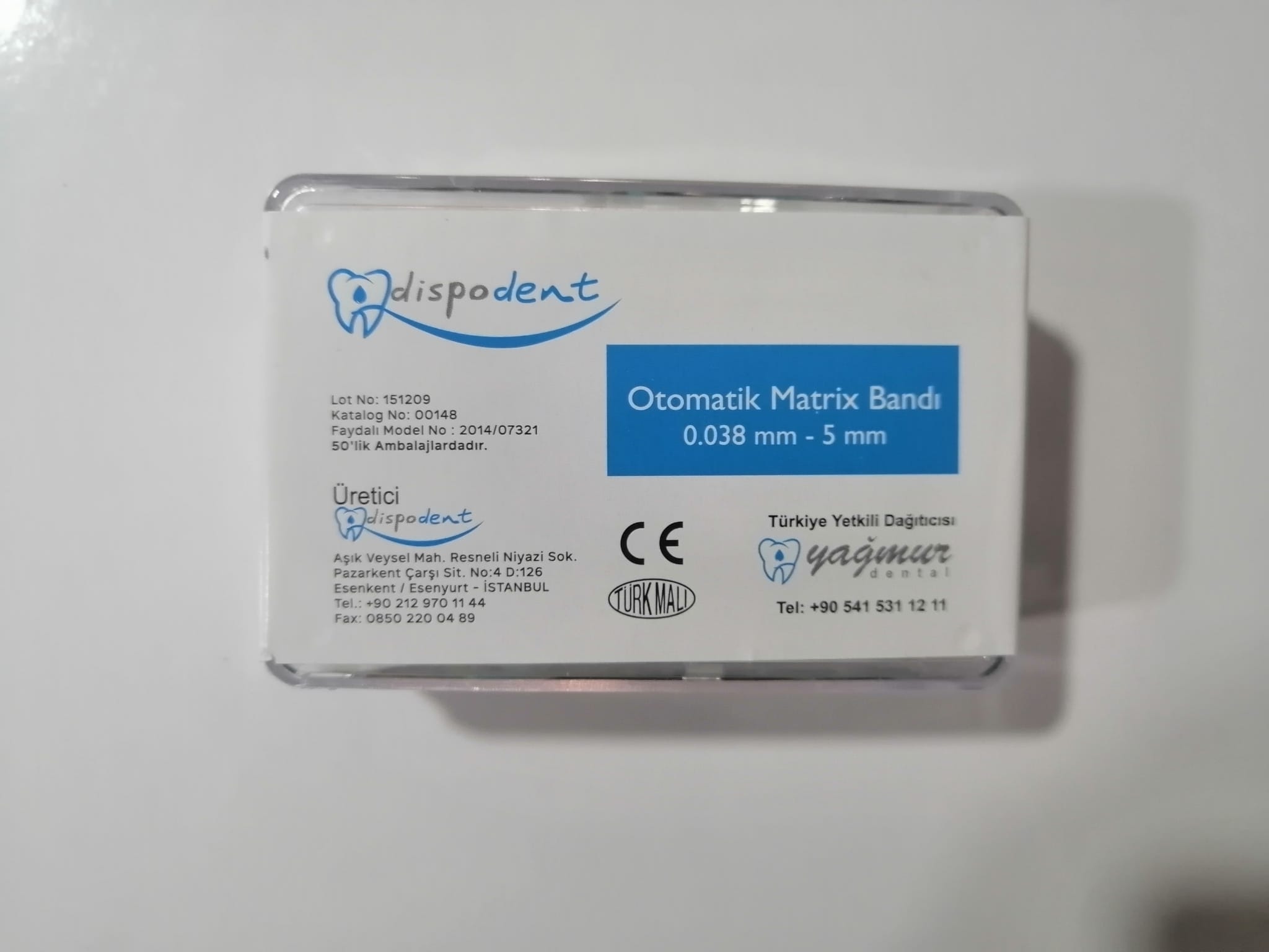 Dispodent Otomatik Matrix Bandı 5mm