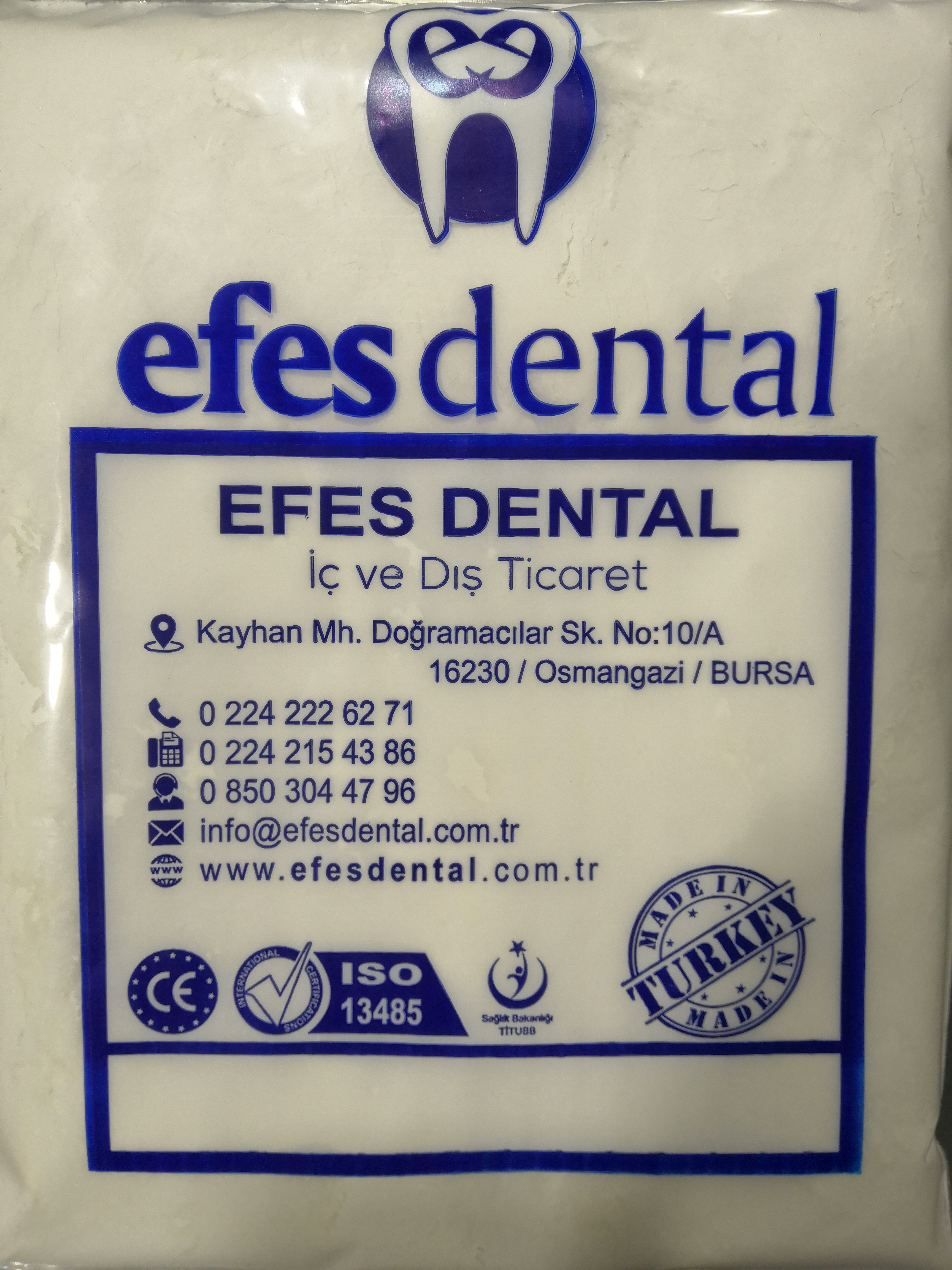 Efes Dental Sert Alçı (1 kg) Sarı