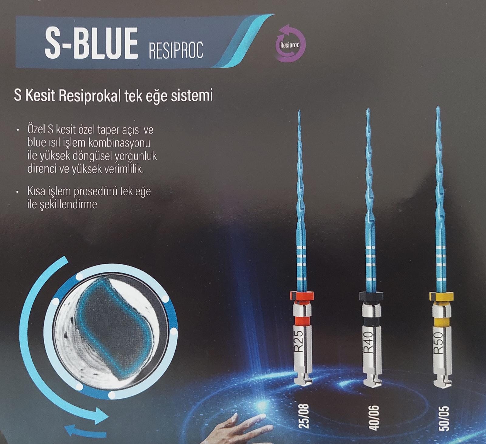 SCOPE S-BLUE RESİPROC KANAL EĞESİ