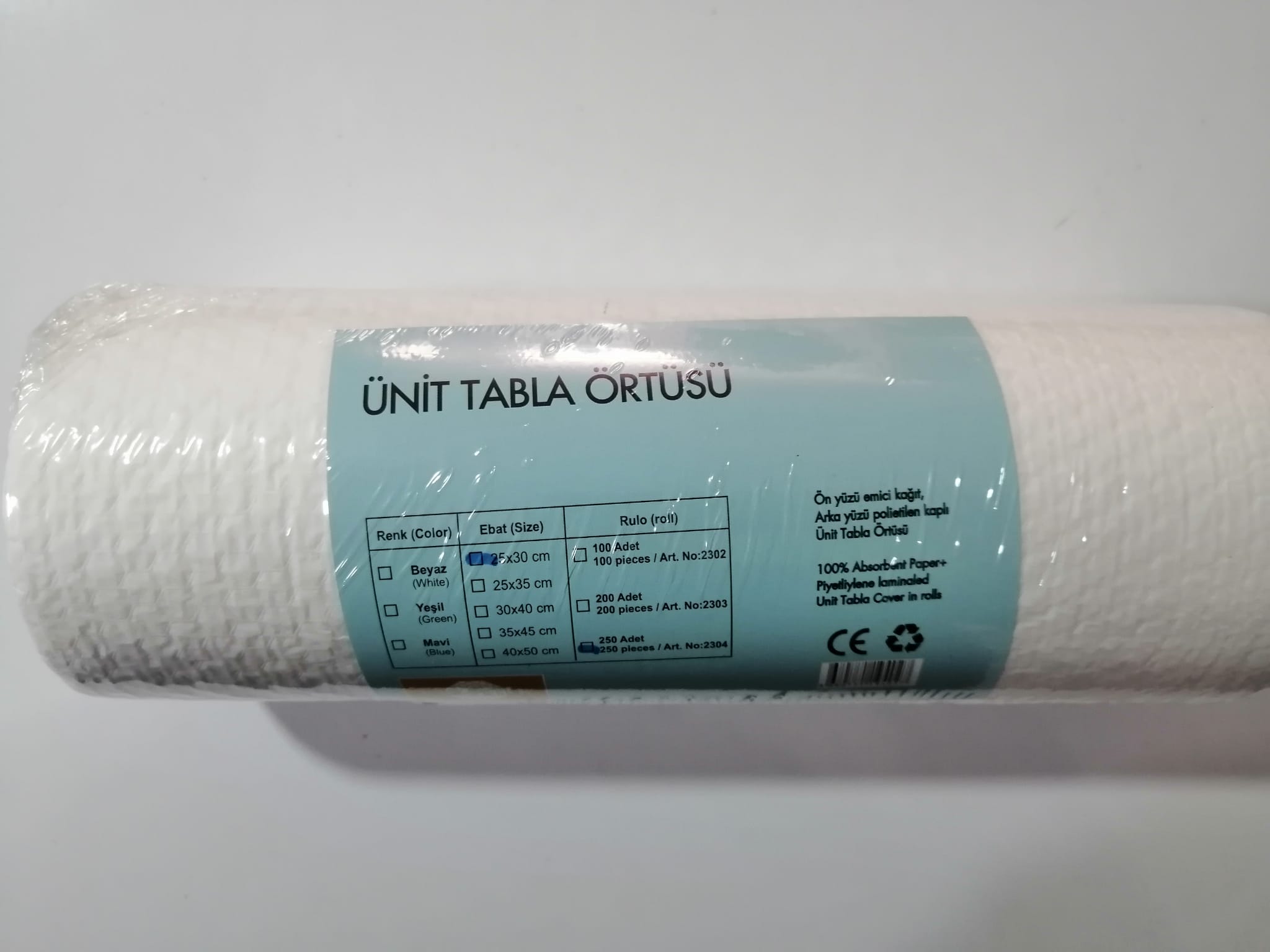 Ünit Tabla Örtüsü 25x30 250 Adet